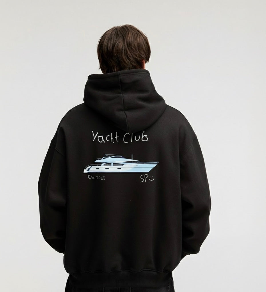 Yacht Club Black Hoodie