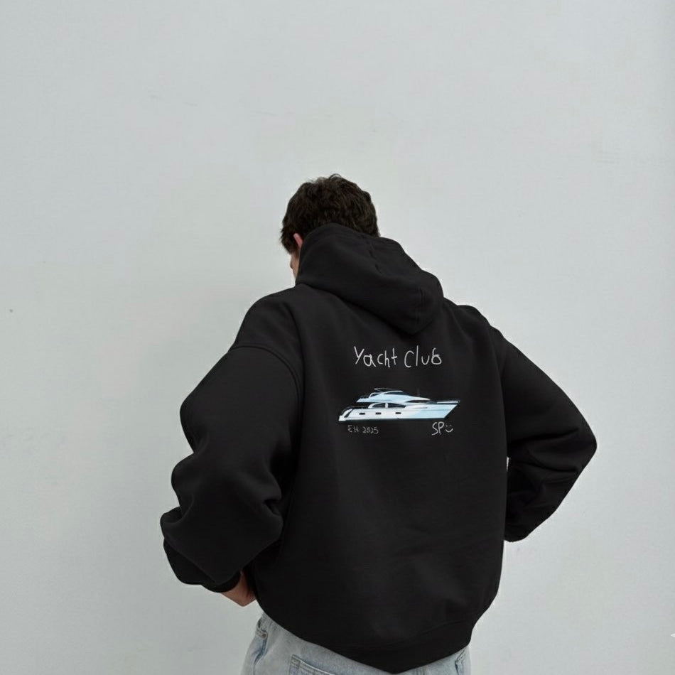 Yacht Club Black Hoodie