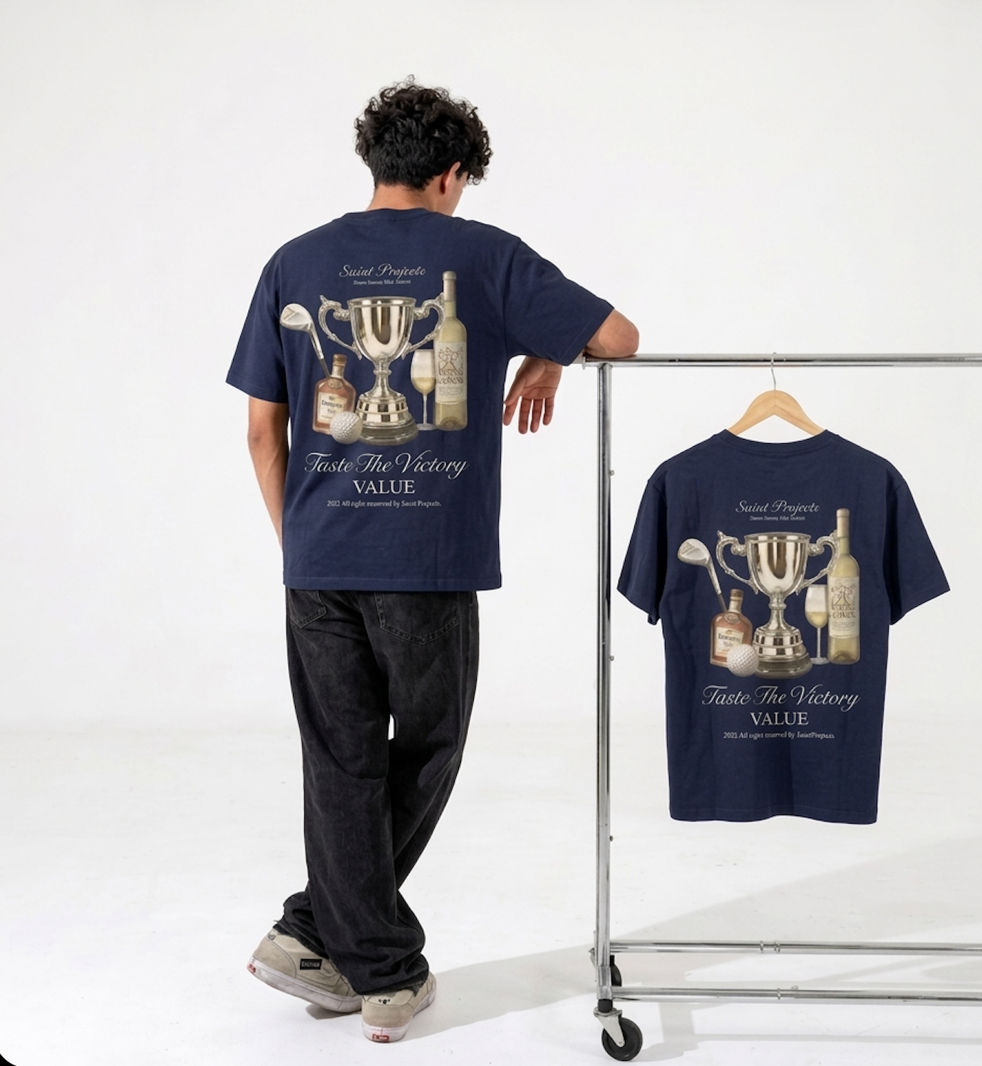 "Taste The Victory Value Navy tee"