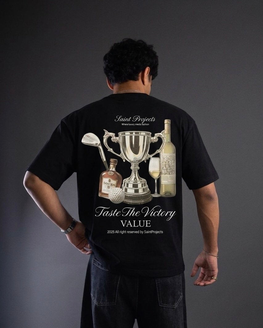 "Taste The Victory Value Black Tee"